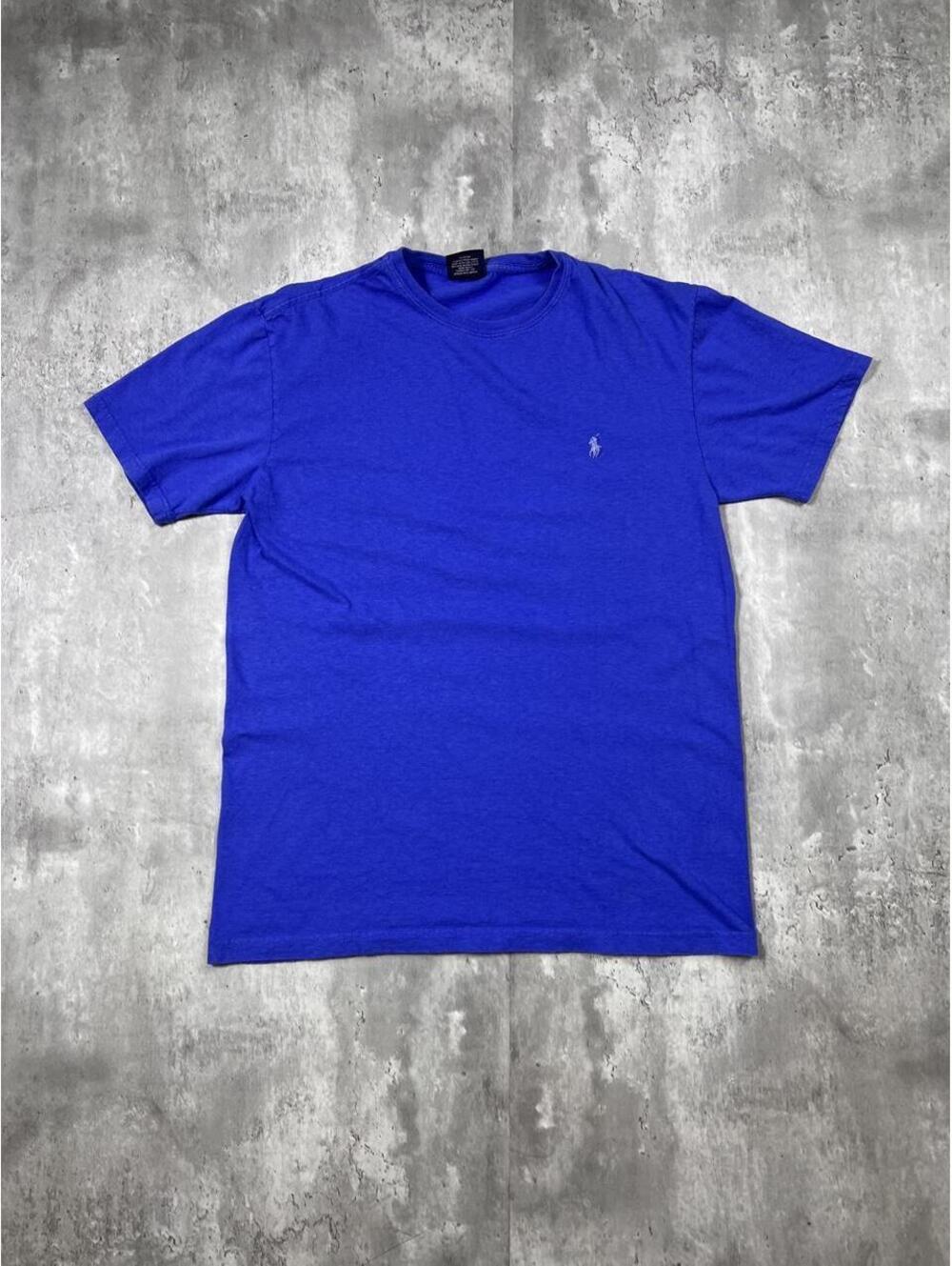 Vintage Polo Ralph Lauren Pocket T Shirt Blue Embroidered Pony Essential Basic
